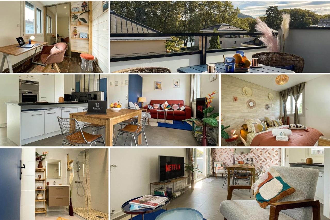 Homey Montaigne - New - A 1 Min A Pied Du Lac D'Annecy - 2 Balcons Prives - Appartement Avec 2 Chambres - Stationnement Gratuit Toute L'Annee Sauf En Ete - Juin A Aout Екстериор снимка