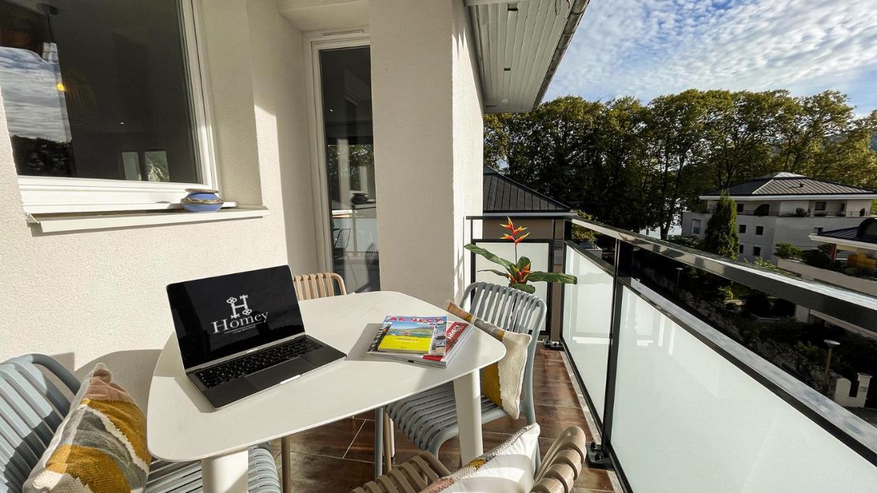 Homey Montaigne - New - A 1 Min A Pied Du Lac D'Annecy - 2 Balcons Prives - Appartement Avec 2 Chambres - Stationnement Gratuit Toute L'Annee Sauf En Ete - Juin A Aout Екстериор снимка